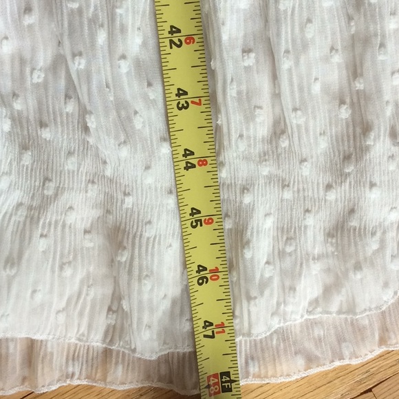 Zara white crinkle dotted Swiss button front dre - Picture 11 of 14
